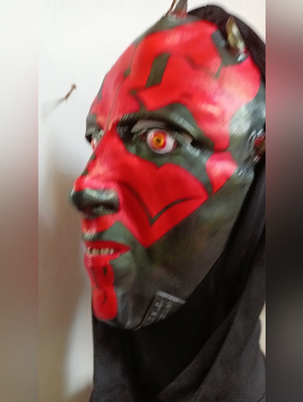 Star Wars Darth Maul Costume Kit Includes Cape Attached Mask And Hood Vintage